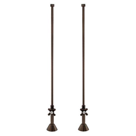 Deck-Mount Supply With Cross-Handle Stops for Threaded Pipe