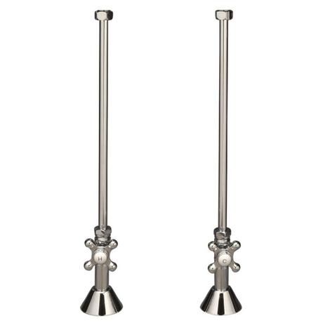 Deck-Mount Supply With Cross-Handle Stops for Threaded Pipe