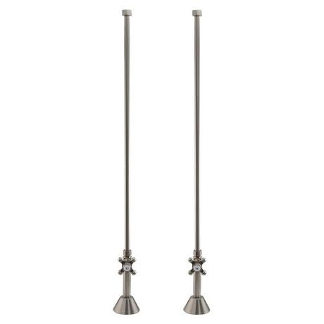 Deck-Mount Supply With Cross-Handle Stops for Threaded Pipe