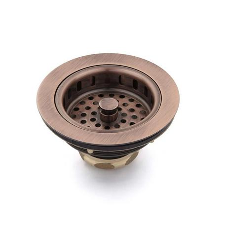 3-1/2" Kitchen Sink Basket Strainer - Brushed Nickel
