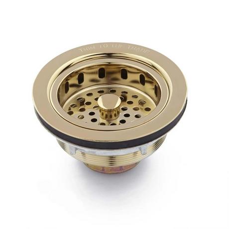 3-1/2" Kitchen Sink Basket Strainer - Brushed Nickel