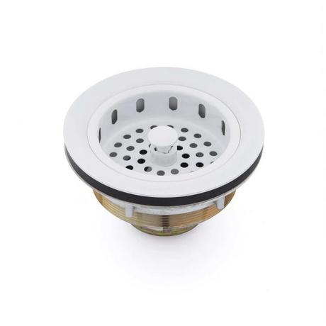 3-1/2" Kitchen Sink Basket Strainer - Brushed Nickel