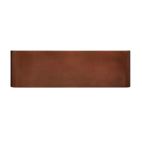 30" Raina Single Bowl Copper Farmhouse Sink - Smooth Exterior/Hammered Interior - Antique Copper