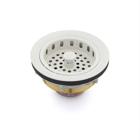 3-1/2" Kitchen Sink Basket Strainer - Brushed Nickel