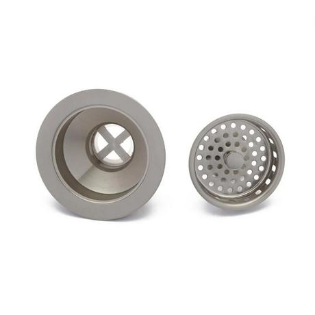 3-1/2" Kitchen Sink Basket Strainer - Brushed Nickel