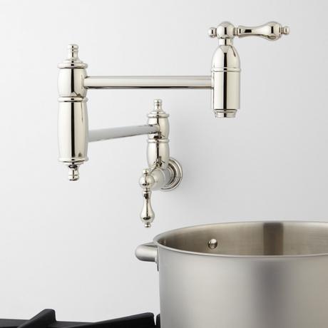 Augusta Retractable Wall-Mount Pot Filler