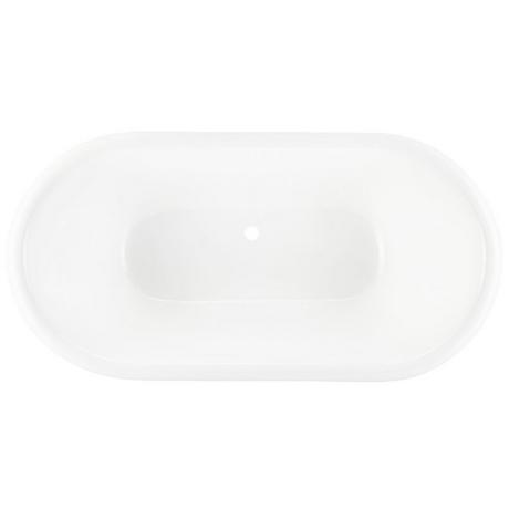 60" Henley Cast Iron Double-Ended Pedestal Tub  - Rolled Rim