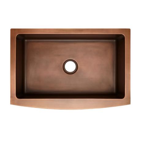 33" Kiana Curved Apron Copper Farmhouse Sink