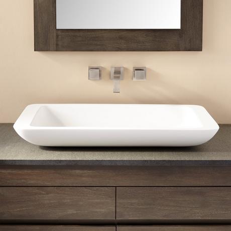 Alanna Large Matte Solid Surface Vessel Sink