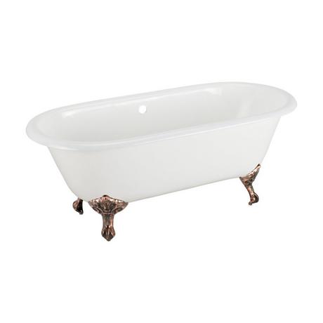 60" Sanford Cast Iron Clawfoot Tub - Rolled Rim - Imperial Feet