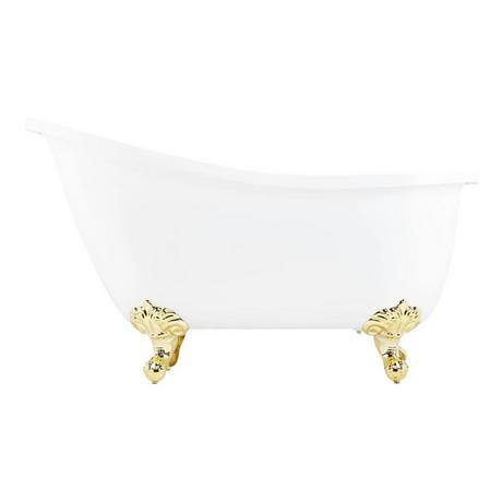 61" Ultra Acrylic Slipper Clawfoot Tub - Roll Top - Imperial feet