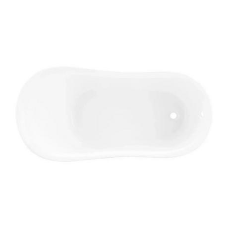 61" Ultra Acrylic Slipper Clawfoot Tub - Roll Top - Imperial feet