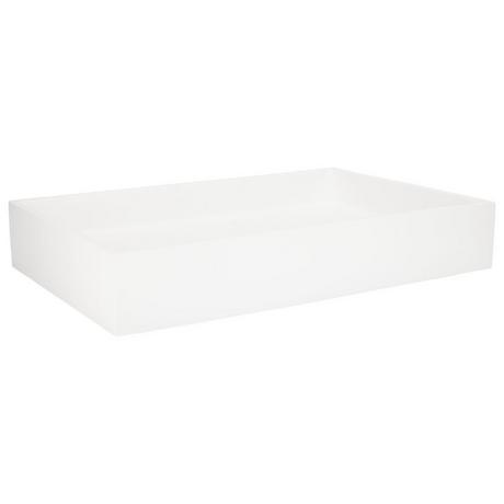 24" Cosima Rectangular Matte Solid Surface Vessel Sink