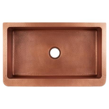 36" Fiona Hammered Copper Farmhouse Sink
