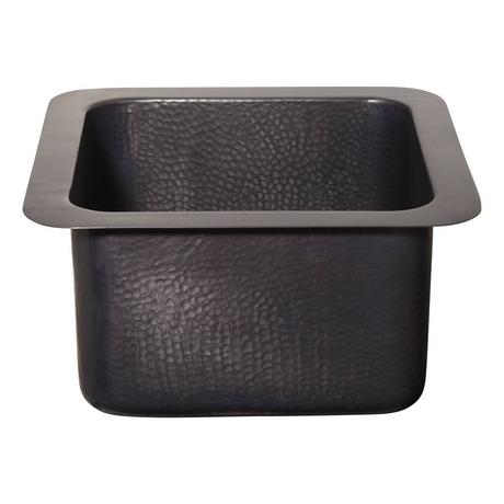 15" Merrick Dark Antique Hammered Copper Sink