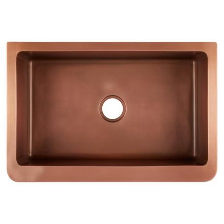 33" Vine Design Copper Farmhouse Sink