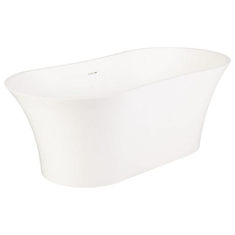 64" Neva Solid Surface Freestanding Tub - Matte Finish