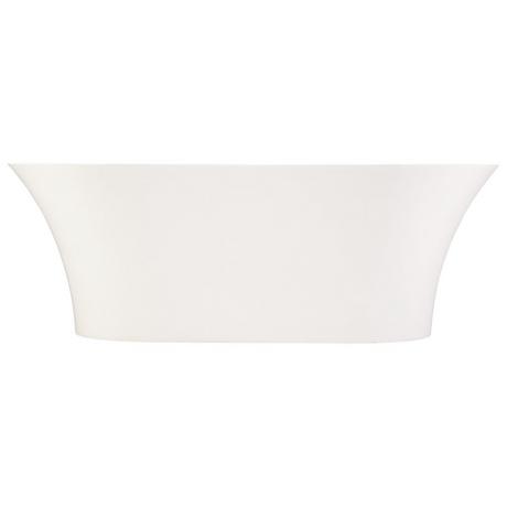 64" Neva Solid Surface Freestanding Tub - Matte Finish