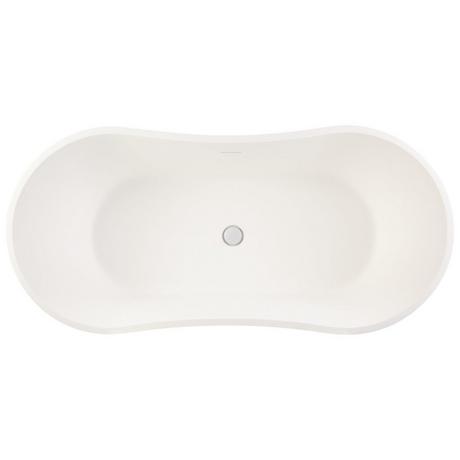 64" Neva Solid Surface Freestanding Tub - Matte Finish