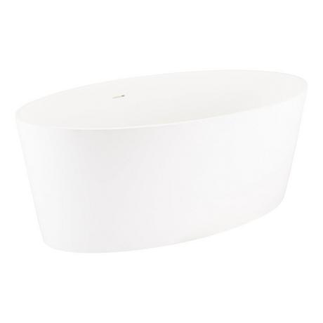 63" Lesa Solid Surface Freestanding Tub - Matte Finish