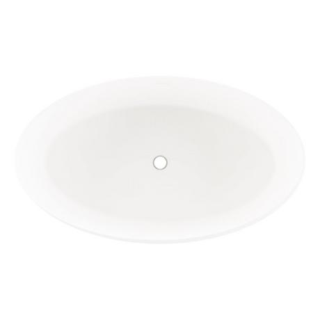 63" Lesa Solid Surface Freestanding Tub - Matte Finish