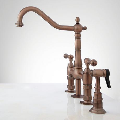 Bellevue Bridge Kitchen Faucet With Sprayer - Lever Handles