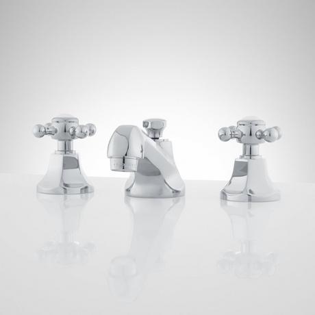 New York Widespread Bathroom Faucet - Contemporary Cross Handles
