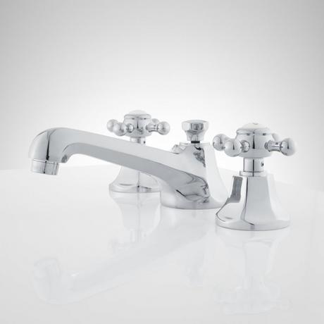 New York Widespread Bathroom Faucet - Contemporary Cross Handles