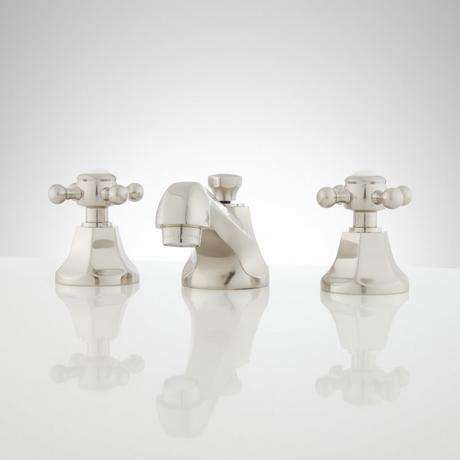 New York Widespread Bathroom Faucet - Contemporary Cross Handles