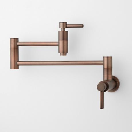 Contemporary Retractable Wall-Mount Pot Filler Faucet