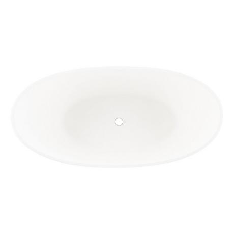 71" Brielle Solid Surface Freestanding Tub - Matte Finish