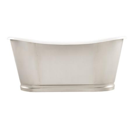 66" Dorset Bateau Cast Iron Skirted Tub - Stainless Steel Skirt