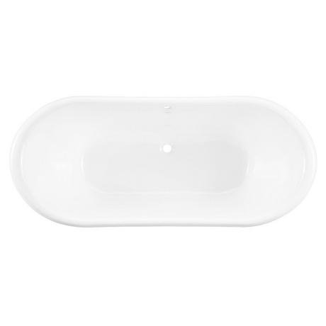 66" Dorset Bateau Cast Iron Skirted Tub - Stainless Steel Skirt