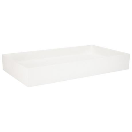 28" Cosima Rectangular Matte Solid Surface Vessel Sink
