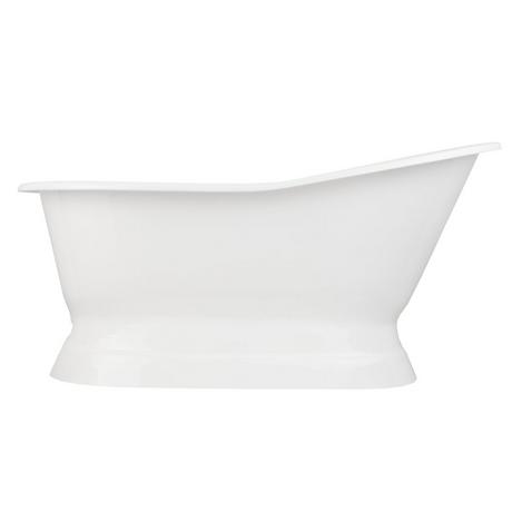 68" Ryan Cast Iron Slipper Pedestal Tub - 7" Rim Holes