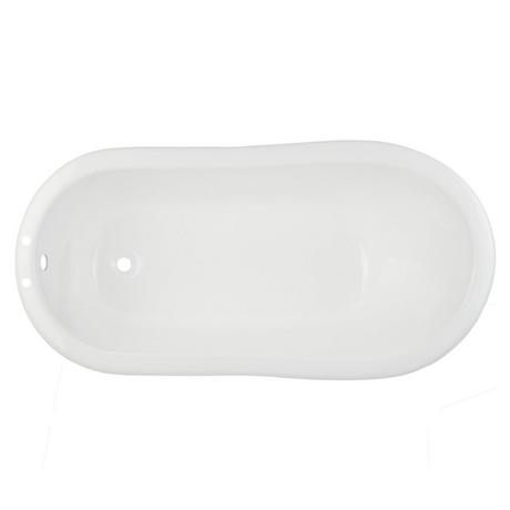 68" Ryan Cast Iron Slipper Pedestal Tub - 7" Rim Holes