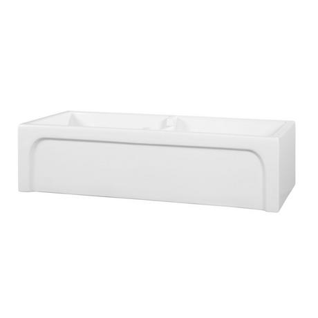 39" Risinger Double-Bowl Fireclay Farmhouse Sink - White