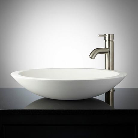Rigel Matte Solid Surface Vessel Sink