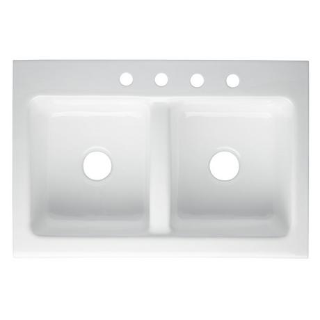 33" Angove Double-Bowl Cast Iron Farmhouse Sink