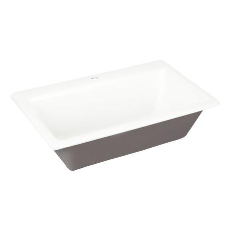 36" Frattina Cast Iron Drop-In Kitchen Sink - White