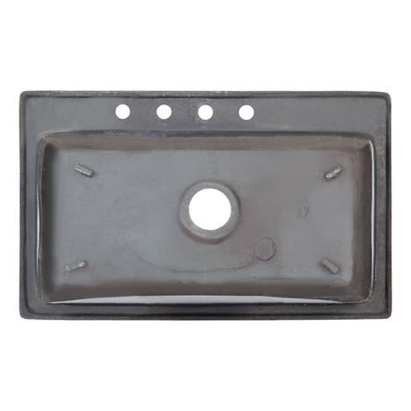 36" Frattina Cast Iron Drop-In Kitchen Sink - White