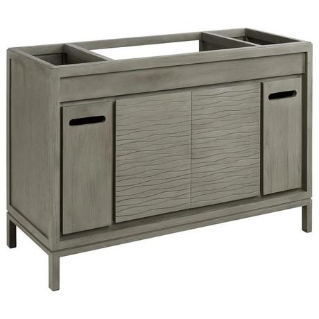 48" Becker Teak Vanity for Rectangular Undermount Sink - Gray Wash