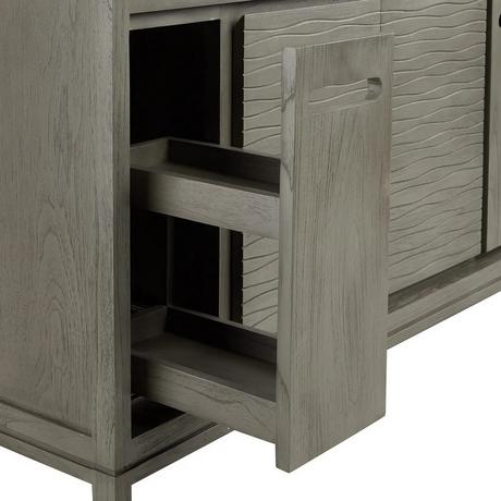 48" Becker Teak Vanity for Rectangular Undermount Sink - Gray Wash