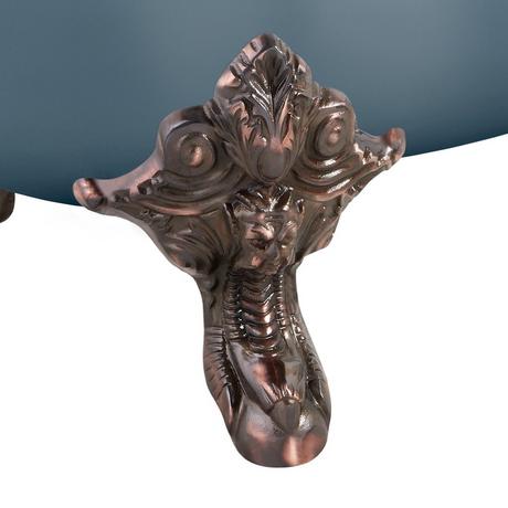 72" Lena Cast Iron Tub - Slate Blue - Monarch Feet