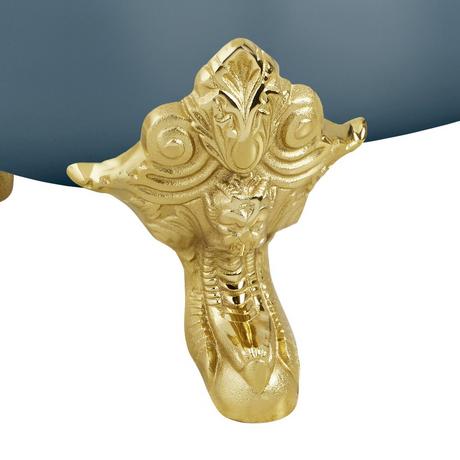 72" Lena Cast Iron Tub - Slate Blue - Monarch Feet