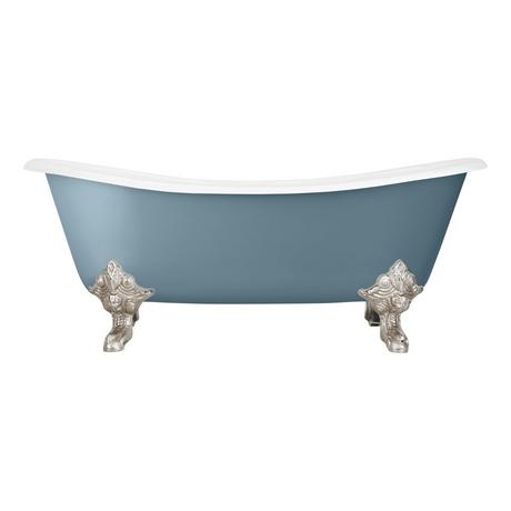 72" Lena Cast Iron Tub - Slate Blue - Monarch Feet
