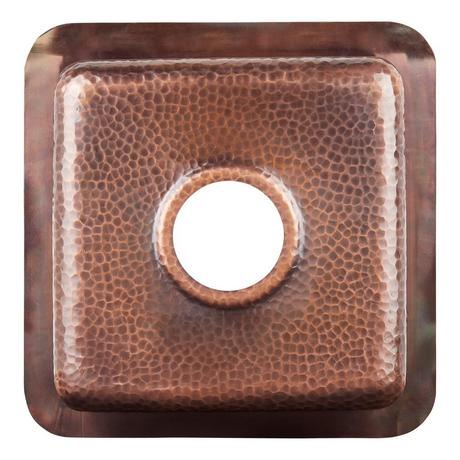 15" Merrick Hammered Copper Sink - Antique Copper