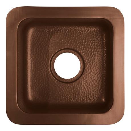 15" Merrick Hammered Copper Sink - Antique Copper