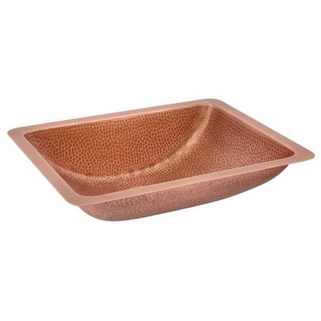 Rectangular Hammered Copper Undermount Sink