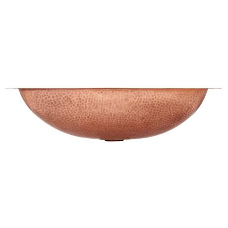 Rectangular Hammered Copper Undermount Sink